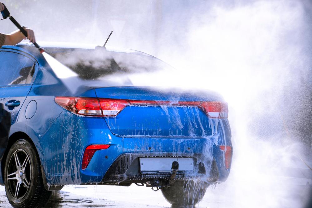 lavage de voiture à l'eau